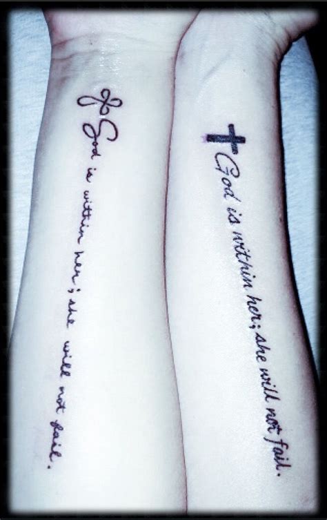Girls Best Friend Forearm Tattoo Psalm God Is Within Her She Will