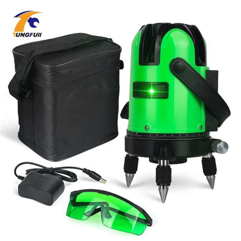 Green Laser Levels 5 Laser Lines 6 Points 360 Degrees Rotary 635nm