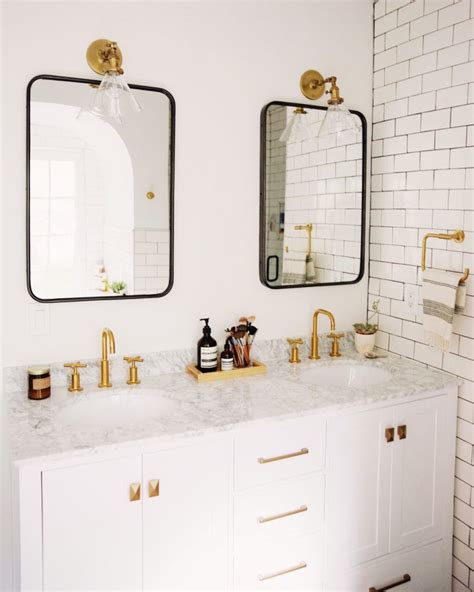 Mixing Metal Finishes In The Bathroom Centsational Style Diy