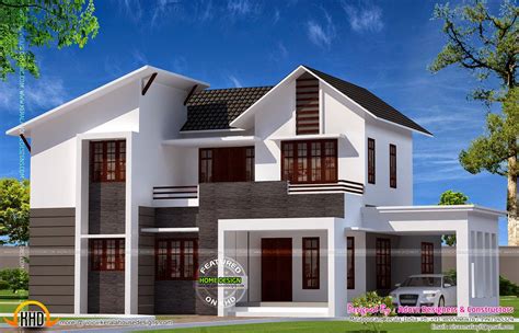 4 Bhk Sloped Roof House Kerala Home Design And Floor Plans