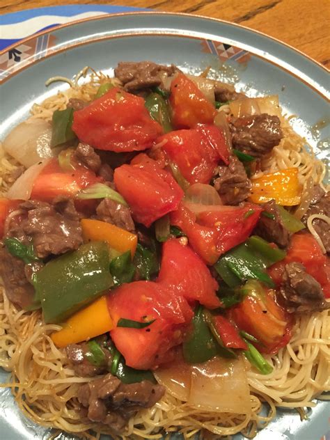 Asian medley frozen veggies make the prep quick & easy! Tomato beef chow mein | Chinese cooking, Cooking tomatoes ...