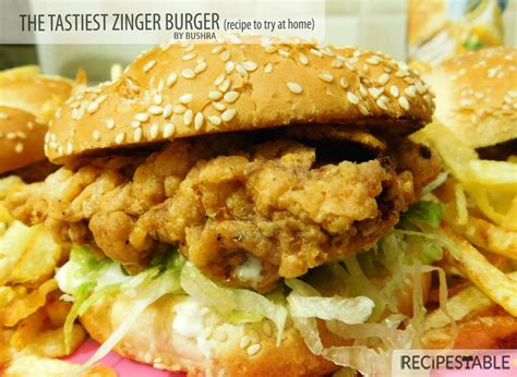 To make the ground meat patty, you can follow this chicken cutlet recipe. The Tastiest Zinger Burger Recipe to Try at Home - Recipestable