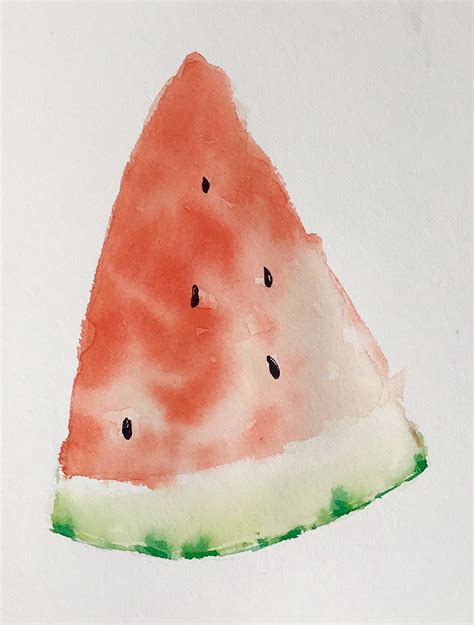 Watercolor art easy | Watercolor paintings easy, Watercolor paintings tutorials, Watermelon painting