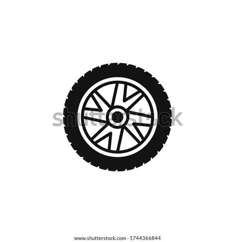 Car Wheel Tire Icon Vector Illustration Stock Vector Royalty Free