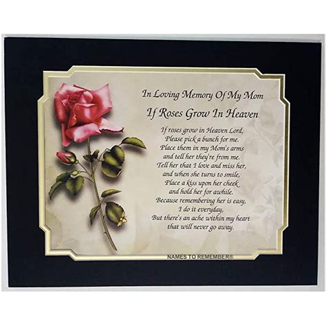 Buy Cazual Creations In Memory Of Mom If Roses Grow In Heaven Memorial