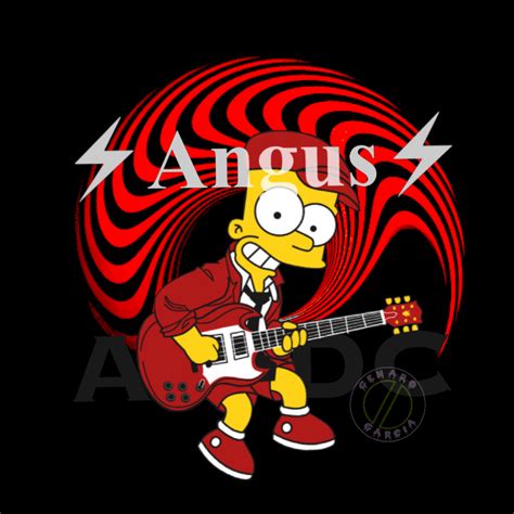 Angus Young Bart Simpson Carteles De Rock Bandas De Rock Bandas