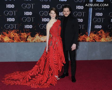 Rose Leslie And English Actor Kit Harington Attend The Game Of Thrones