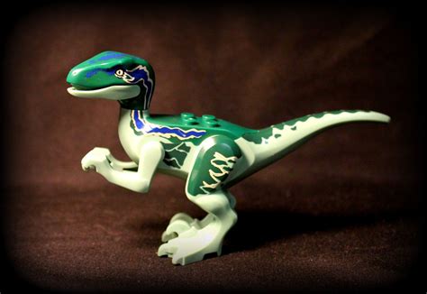 Velociraptor Blue From Jurassic Worlds Raptor Squad Custom Minifigure Lego Compatible