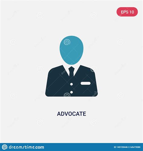 Two Color Advocate Vector Icon From Law And Justice Concept Isolated