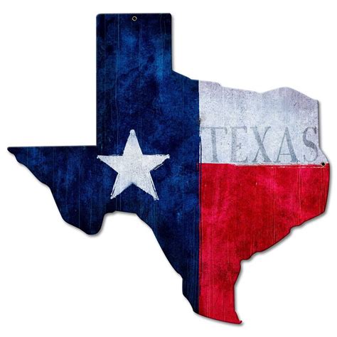 Texas State Flag Sign Garage Art