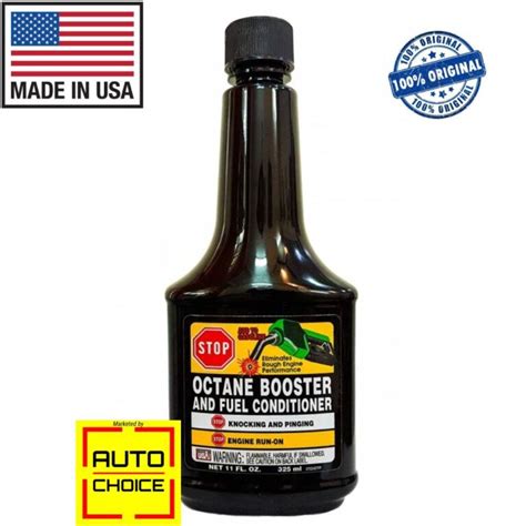 Stop Octane Booster And Fuel Conditioner For Motorbikecar 325ml