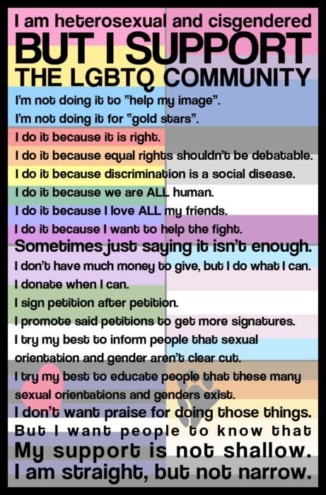 Lgbtq Ally Poster A Very Good Poster For A Straight Ally To The Cause