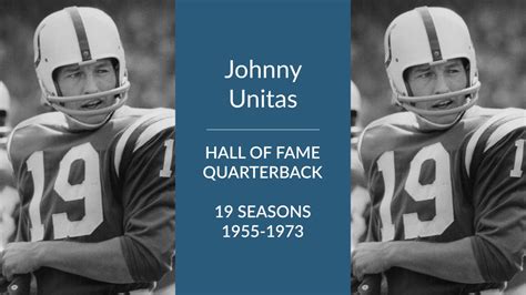 Johnny Unitas Hall Of Fame Quarterback Youtube