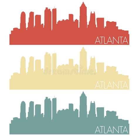 Atlanta Skyline Stock Illustrations 756 Atlanta Skyline Stock