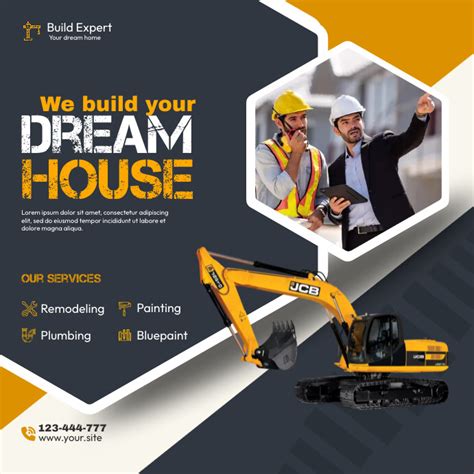 House Construction Advertisement Template Postermywall