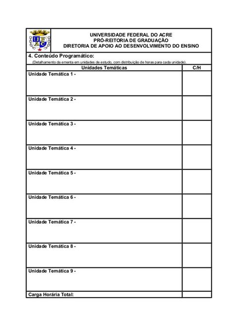 Plano De Curso Modelo