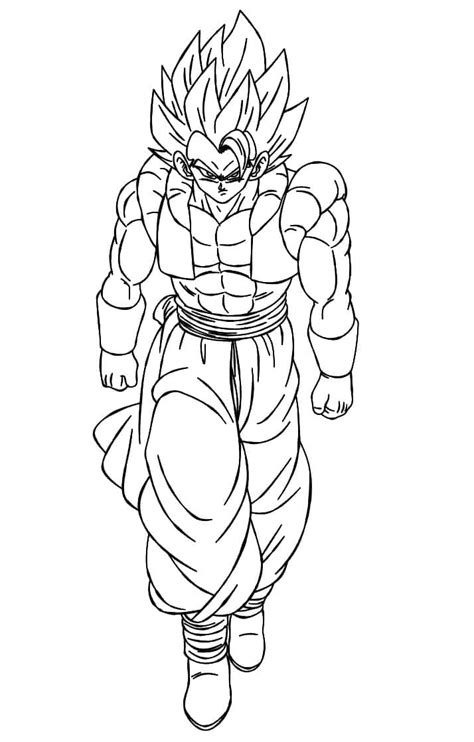 Coloriage Gogeta dans Dragon Ball Z télécharger et imprimer gratuit