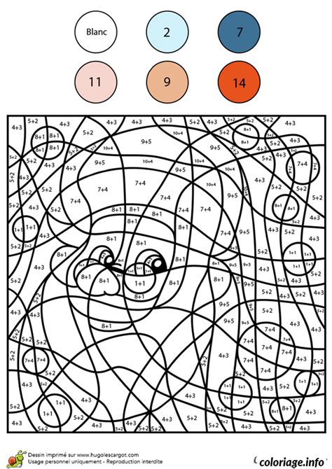 Coloriage magique addition 100  JeColorie.com