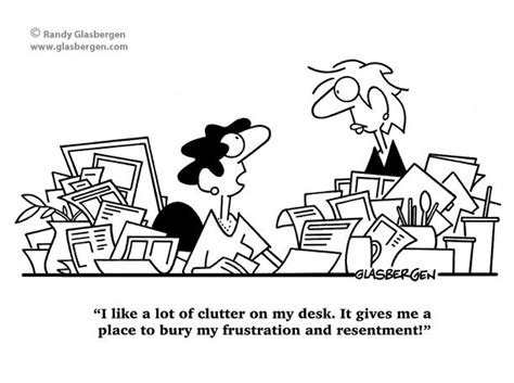 Clutter Cartoons Disorganized Desk Clutter Cleaning Clutter
