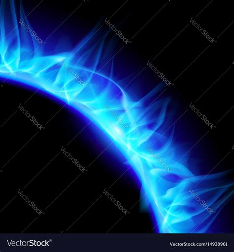 Partial View Of Blazing Solar Corona In Blue On Vector Image