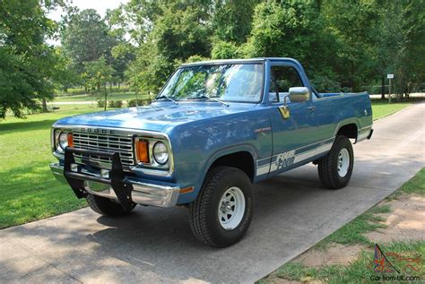 1978 Dodge Ramcharger Convertible Macho Blue Nos Factory White Soft Top