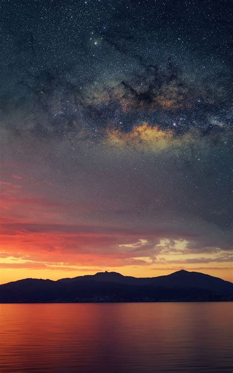800x1280 Resolution Scenery Sunset Stars Nexus 7samsung Galaxy Tab 10