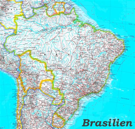 Brasilien ist das größte land südamerikas und das fünftgrößte der welt. Große detaillierte karte von Brasilien