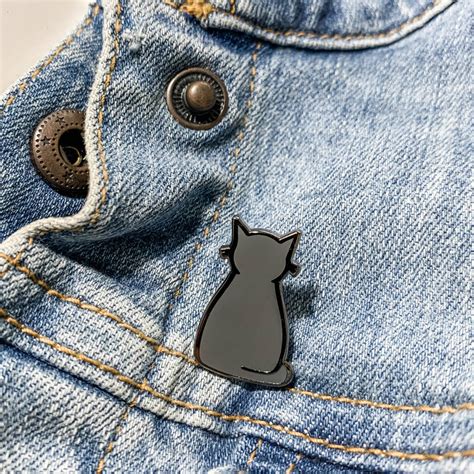 Sitting Cat Enamel Pin By Jin Designs