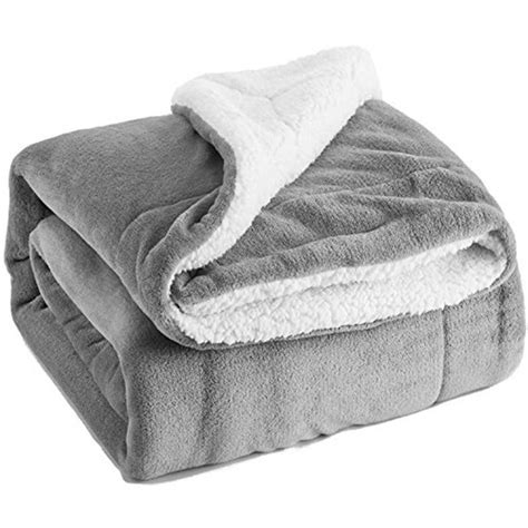 Double Layer Blanket Thick Soft Throw Sherpa Blankets On Sofa Bed Plane