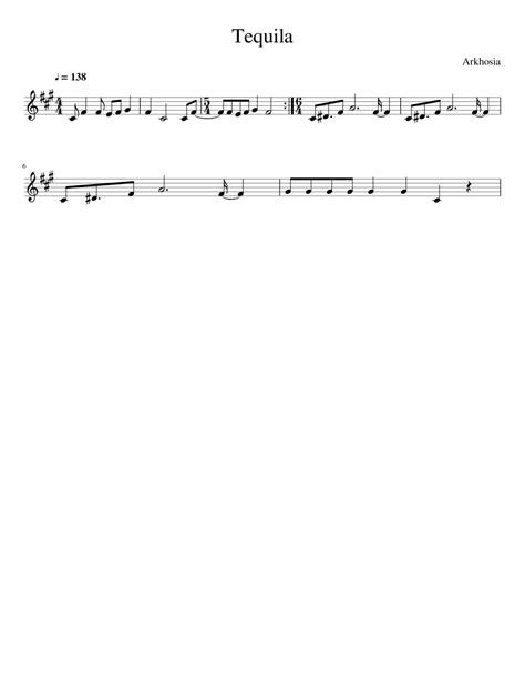 Tequila Sheet Music For Alto Saxophone Download Free In Pdf Or Midi