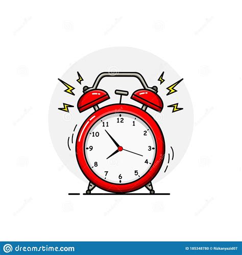 Illustration Graphic Vector Of Alarm Clock Red Wake Up Time Stock Vector Illustration Of