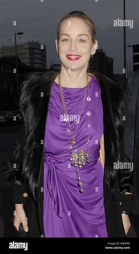 sharon stone at the cause celebre press night at the old vic theatre arrivals london england