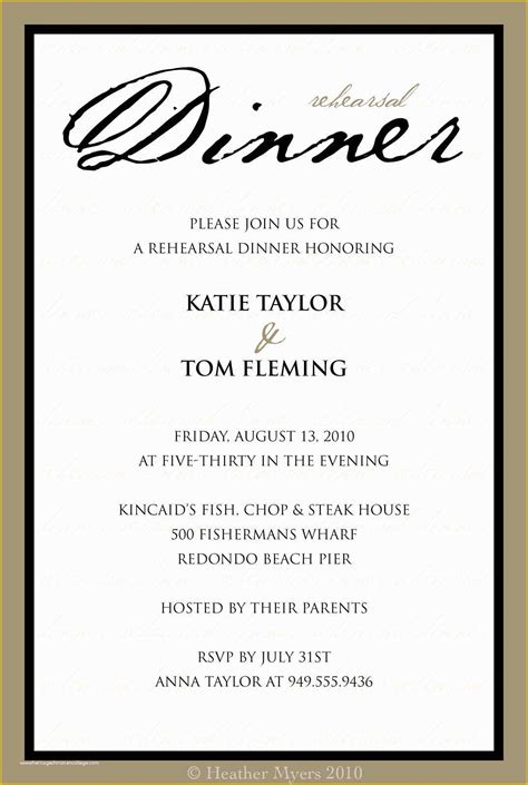 Dinner Invitation Templates Free Download Of 10 Best Of Dinner