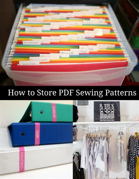 How To Store Printable Sewing Patterns Sewing Pattern Storage Sewing