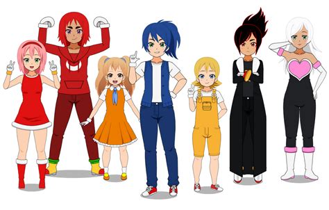 Sonic And Friends As Humans For Kisekae2 By Jaidenscoolartworks On