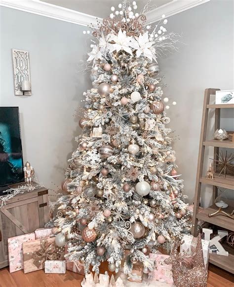 Blush Pink Flowers For Xmas Tree Floral Christmas Tree Trend Fun And