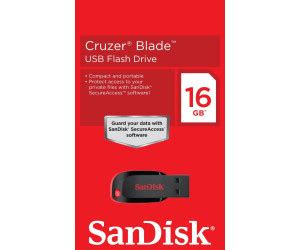 The 8 gb storage capacity is enough for most practical uses, including those transferring large media files and music from one device to another. Buy SanDisk Cruzer Blade 16GB from £4.55 (Today) - Best ...
