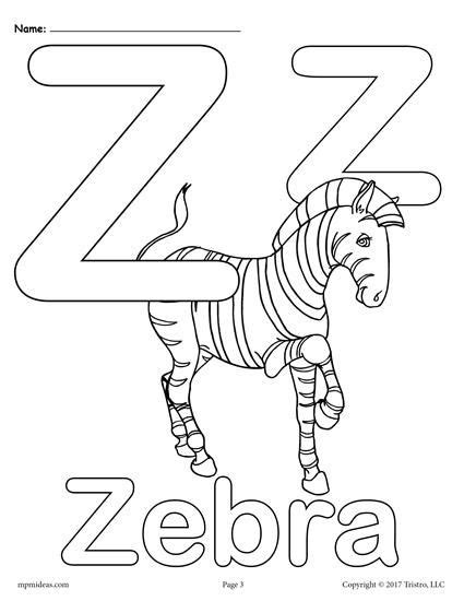 Coloring Pages For The Letter Z Daliaaxball