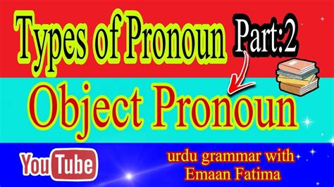 Types Of Pronounpart 2object Pronounenglish Grammartypes Of Pronoun Object Pronouns