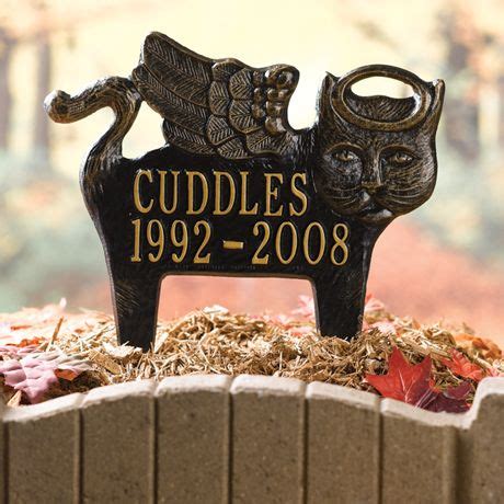 Choose from many types like urn, memorial plaque/marker, cremation jewellery & more. Personalized Angel Pet Memorial Marker - Cat | Pet ...