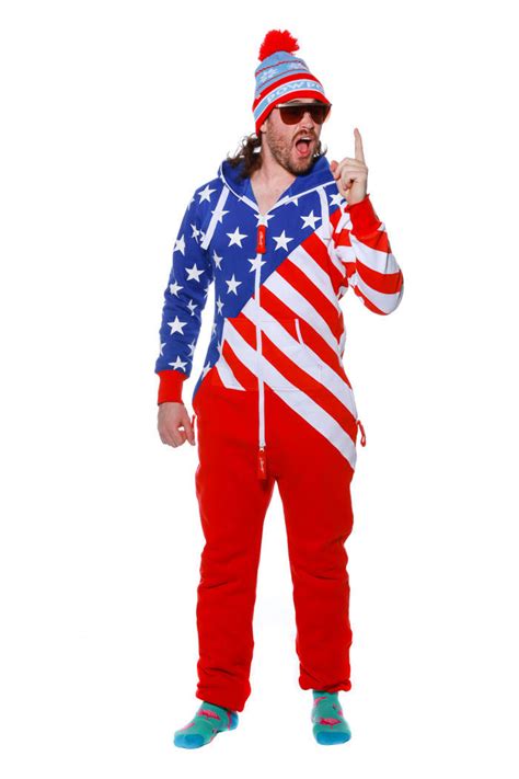 American Flag Onesie The State Of The Unions American Flag Adult Onesie