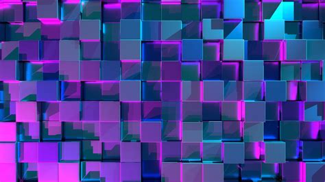 Neon Cubes 4k Wallpapers Hd Wallpapers Id 28575