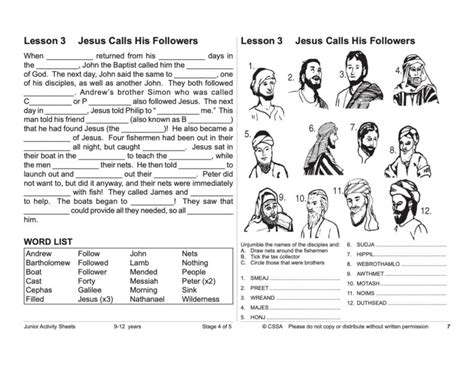 Jesus Chooses His Disciples Cssa Junior Stage 4 Lesson 3 Magnify