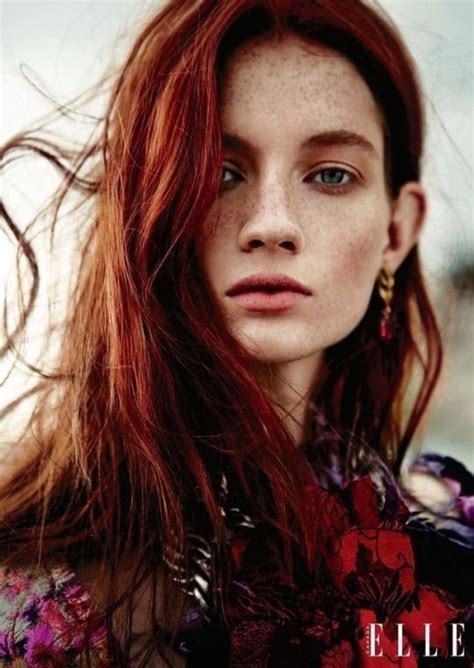 beautiful redhead ginger hair trendy hairstyles freckles redheads editorial fashion