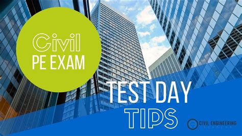 Civil Pe Exam Tips For Test Day Youtube