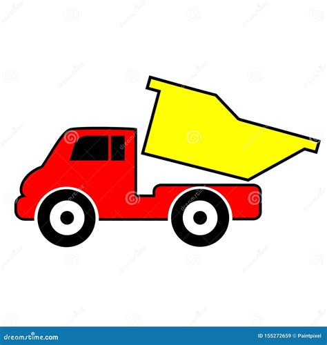 Toy Dump Truck Clipart Stock Vector Illustration Of Dumptruck 155272659