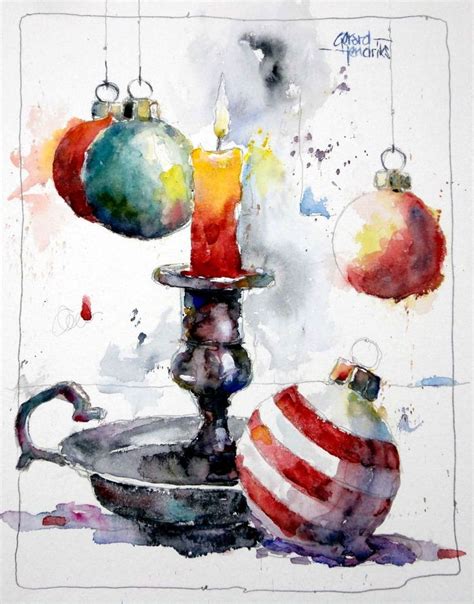 209 Best Watercolor Christmas Images On Pinterest Watercolor