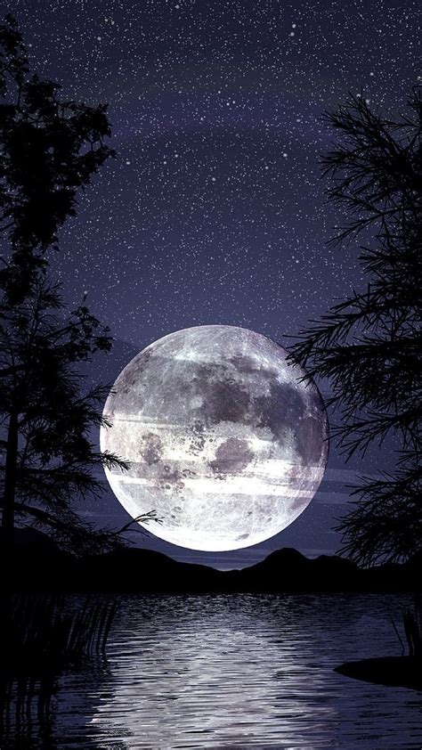 Night Sky Moon Wallpaper