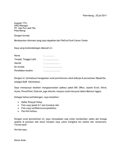 43 Contoh Surat Lamaran Kerja Terbaru & Menarik, Baik dan benar