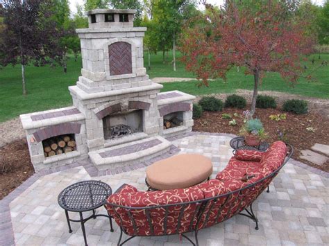 Outdoor Fireplace Landscaping Design In Appleton Wi